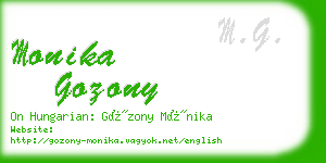 monika gozony business card